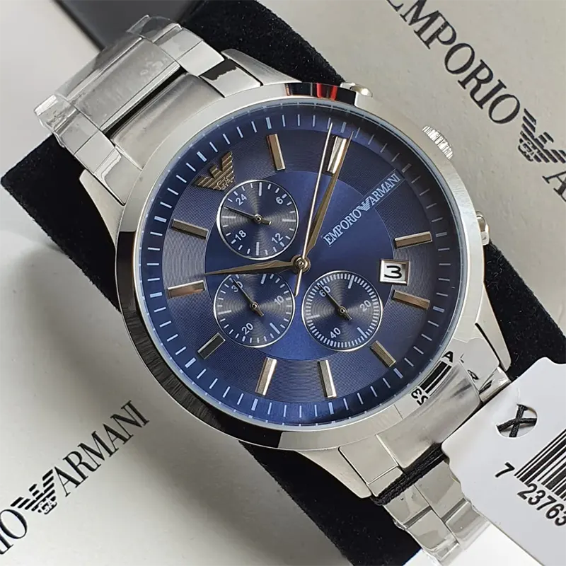 Emporio Armani Renato Chronograph Blue Men's Watch- AR11164